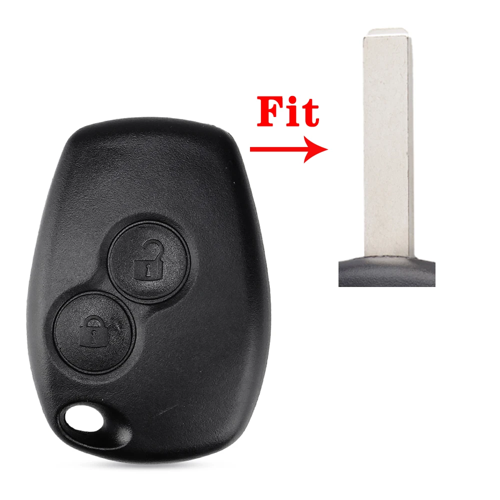 No Blade KEYYOU 2 кнопки корпус автомобильного ключа дистанционного управления чехол для Renault Megan модус Клио 3 Kangoo Twingo Logan Sandero Duster для Nissan Almera - Цвет: No Blade