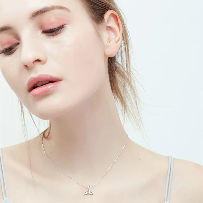 

Sodrov Dolphin Necklace Pendant 925 Silver Female Fashion Jewelry Silver 925 Necklace