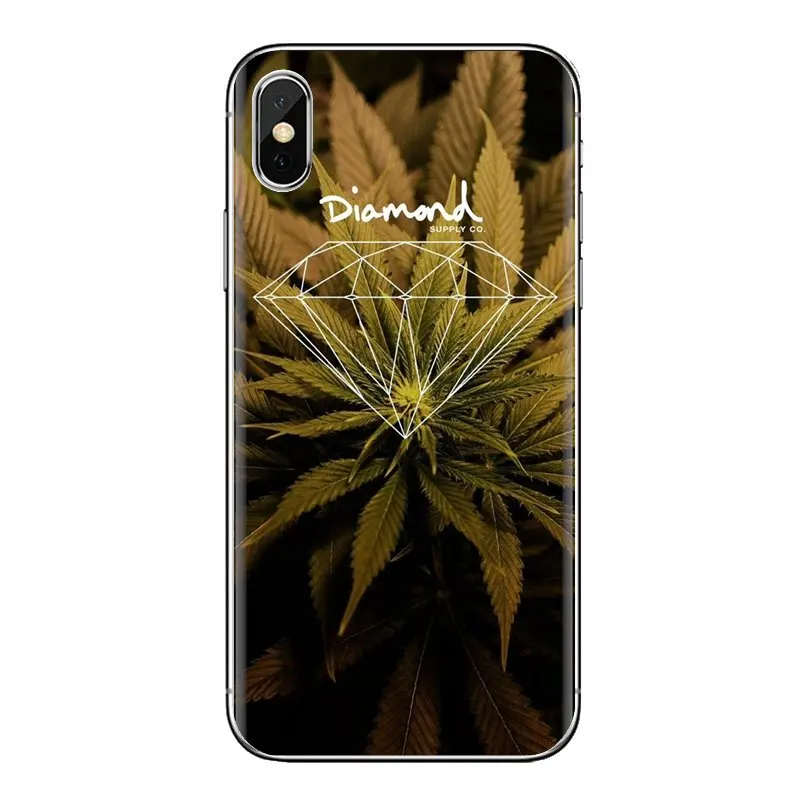Transparent Soft Cases Covers For iPhone XS Max XR X 4 4S 5 5S 5C SE 6 6S 7 8 Plus Samsung Galaxy J1 J3 J5 J7 A3 A5 Weeds |