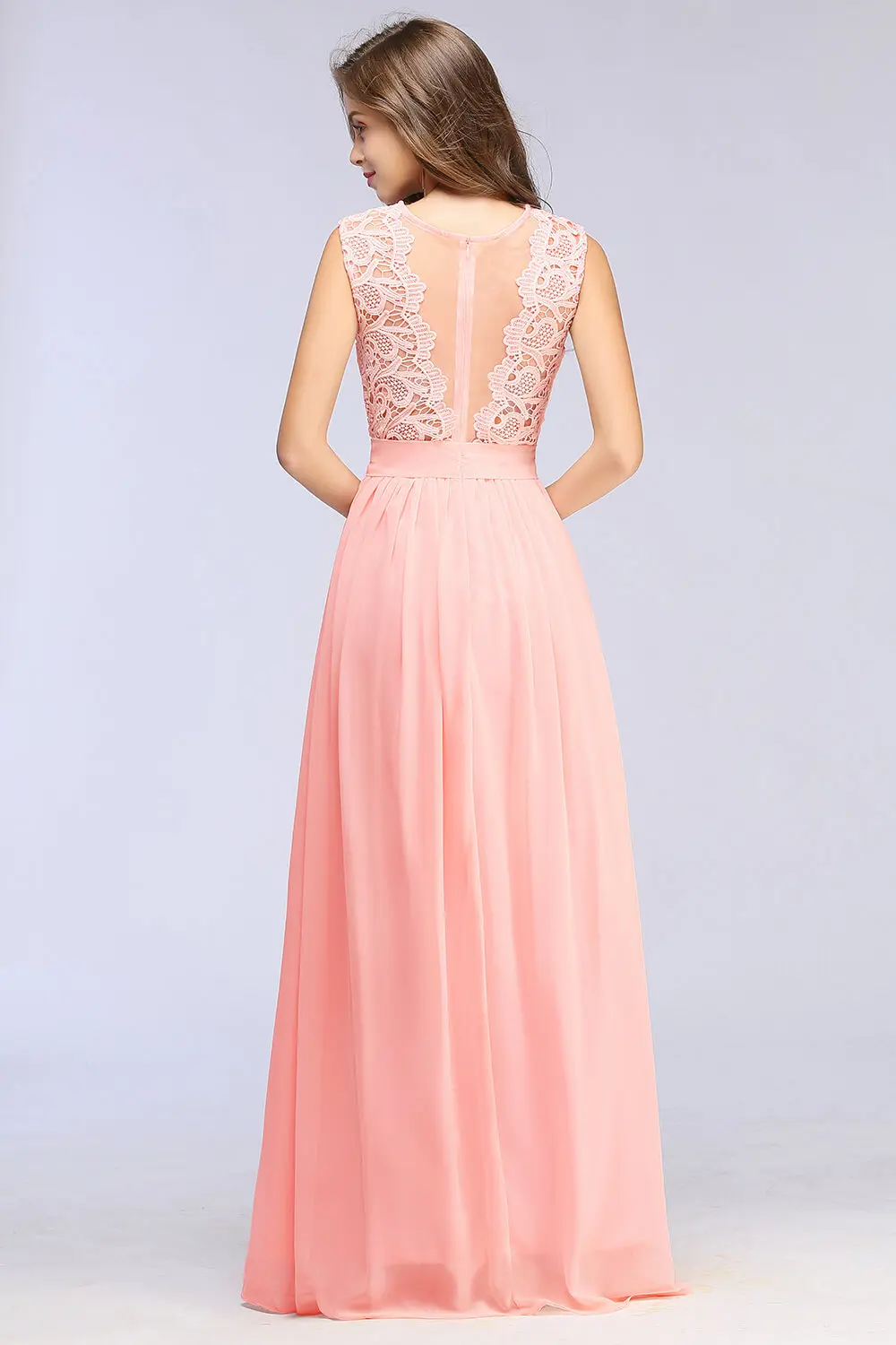 Платье женское длинное шифоновое с цветочным кружевом на молнии | Женская одежда