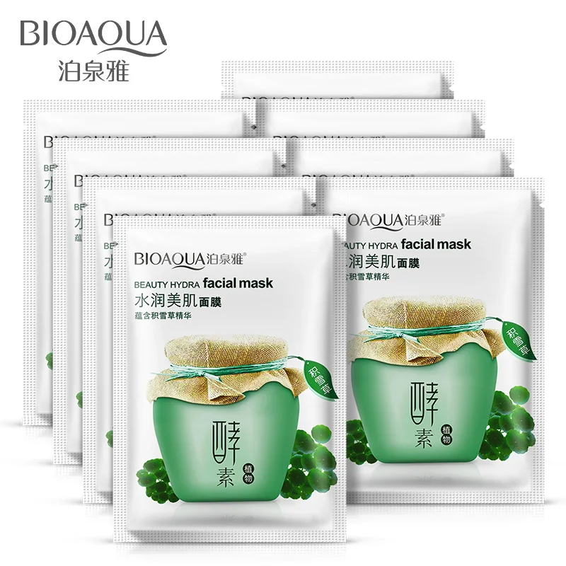 Маска для лица Bioaqua с ферментами растительная увлажняющая маска центеллы