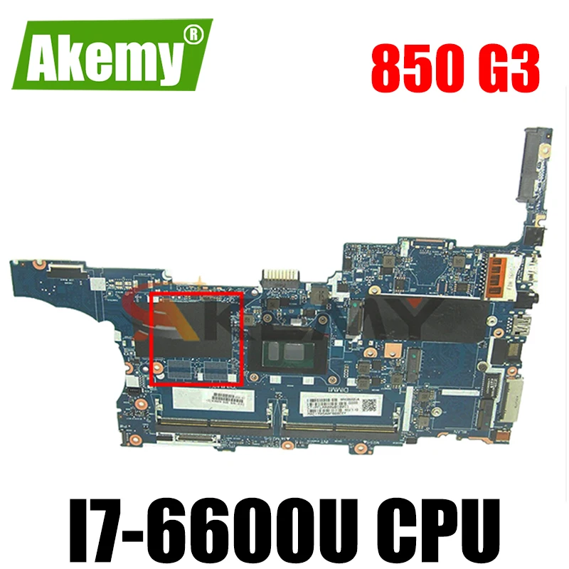 

Для HP EliteBook 840 850 G3 Материнская плата ноутбука 918315-601 918315-001 аккумулятор большой емкости с i7-6600U DDR4 6050A2892401-MB-A01 мб 100% тестирование