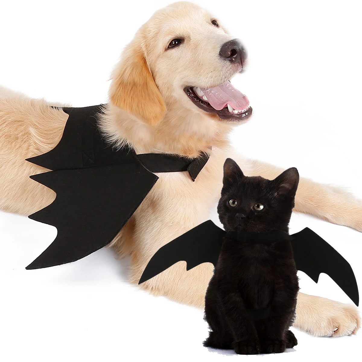 

Костюм на Хэллоуин с крыльями летучей мыши, большая собака, кошка, украшение летучая мышь, украшение на Хэллоуин, аксессуары для домашних жи...