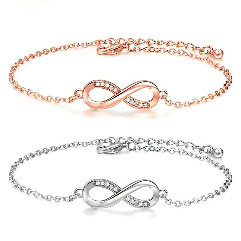 jinzeyi bracelet for women simple style personality unlimited lucky eight characters letter bracelets friendship valentine gift | Украшения