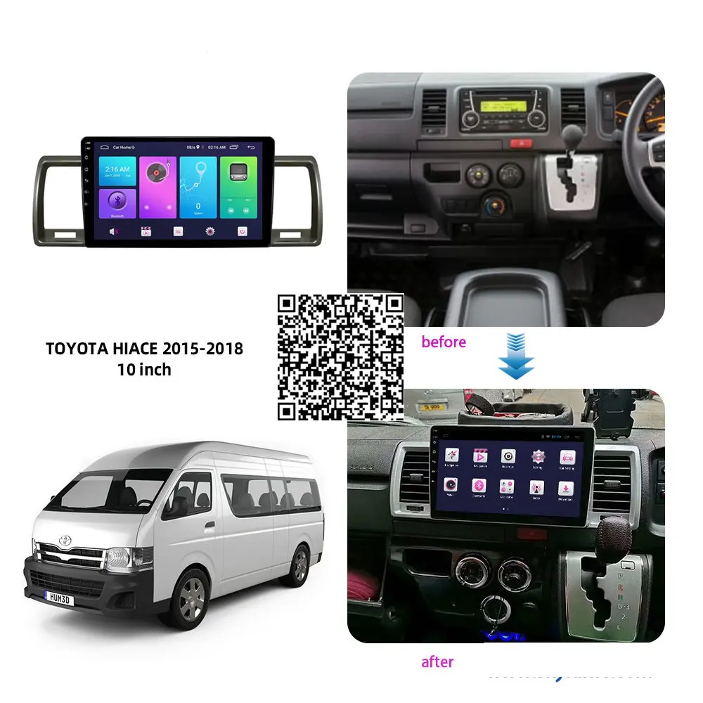 Автомагнитола 2DIN для TOYOTA HIACE 2005-2018 мультимедийный плеер на Android радиоприемник с