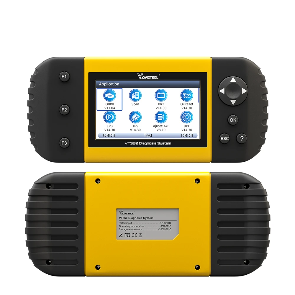 VDIAGTOOL VT360 OBD2 EOBD Автомобильный сканер полная система лучше NT624 считыватель кодов