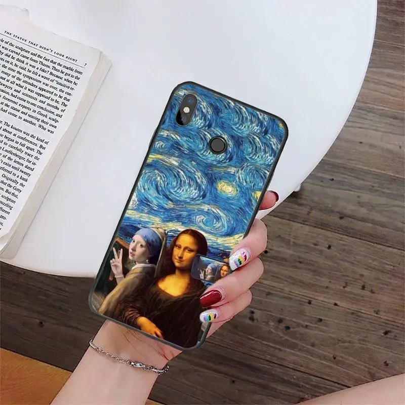 

art aesthetic van Gogh Mona Lisa Phone Case For Xiaomi Redmi 4x 5 plus 6A 7 7A 8 mi8 8lite 9 note 4 5 7 8 pro