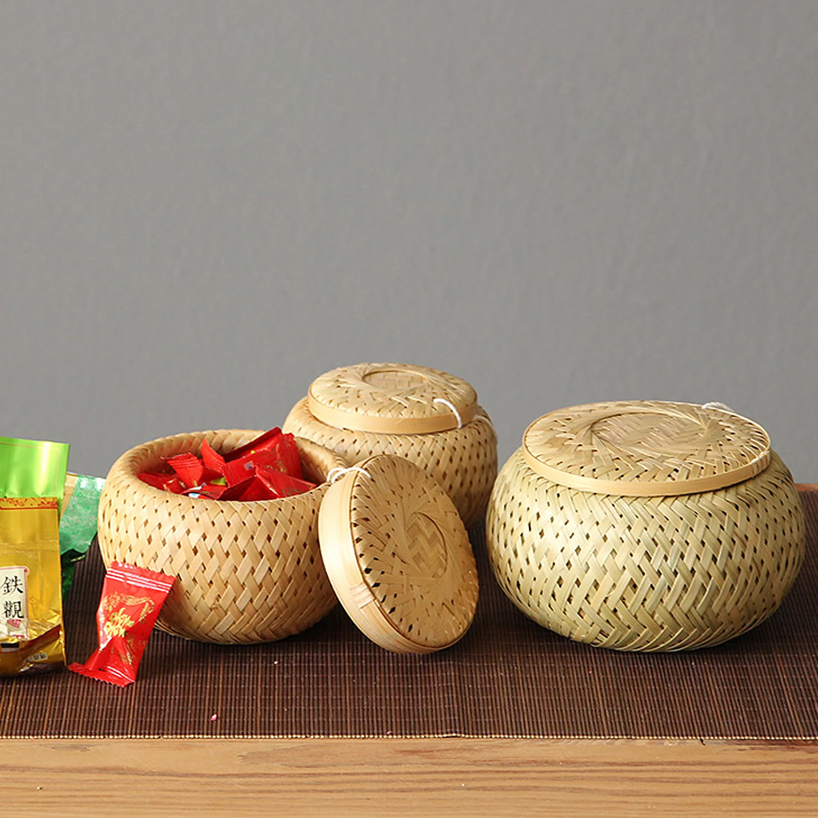 Бамбуковая корзина для овощей закусок отпариватель чая еды аксессуары мини