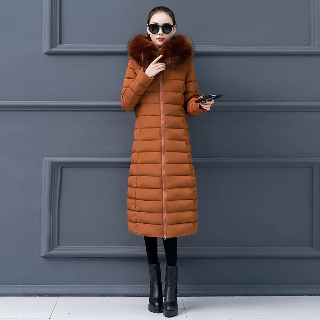 HSU Новая женская модная верхняя одежда Длинные куртки с хлопковой подкладкой