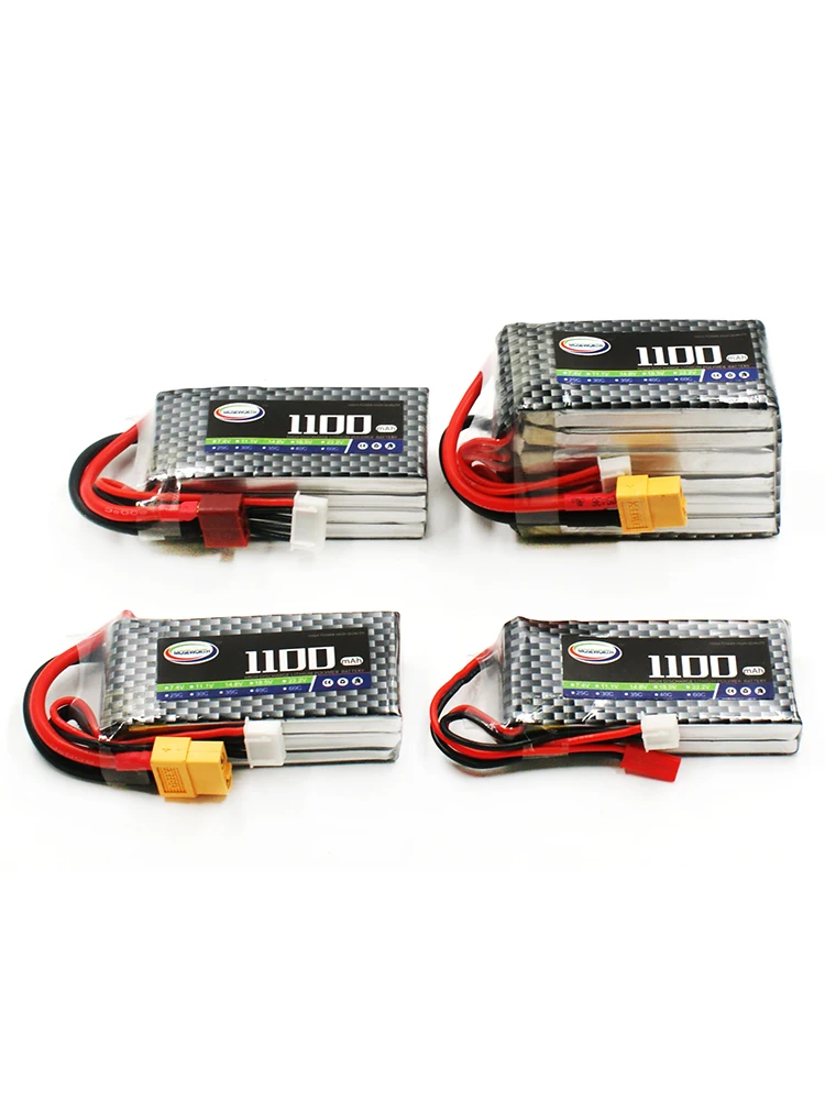 

2PCS/Pack 2S 7.4V 1100mAh 60C RC Drone LiPo Battery For RC Helicopter Airplane Car Quadrotor 7.4V Battery LiPo 2S