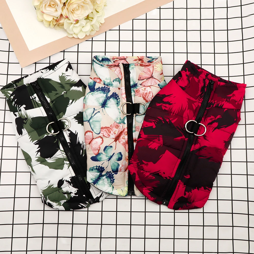 Теплая одежда для собак водонепроницаемая зимняя куртка жилет маленьких и