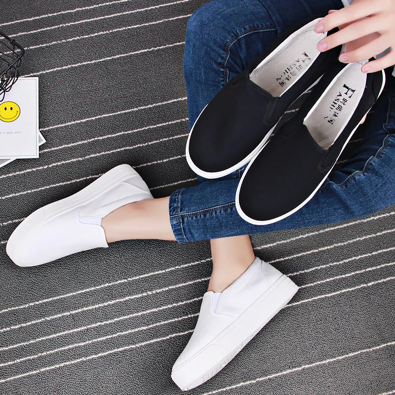 Популярные женские кроссовки на вулканизированной подошве Осенние белые