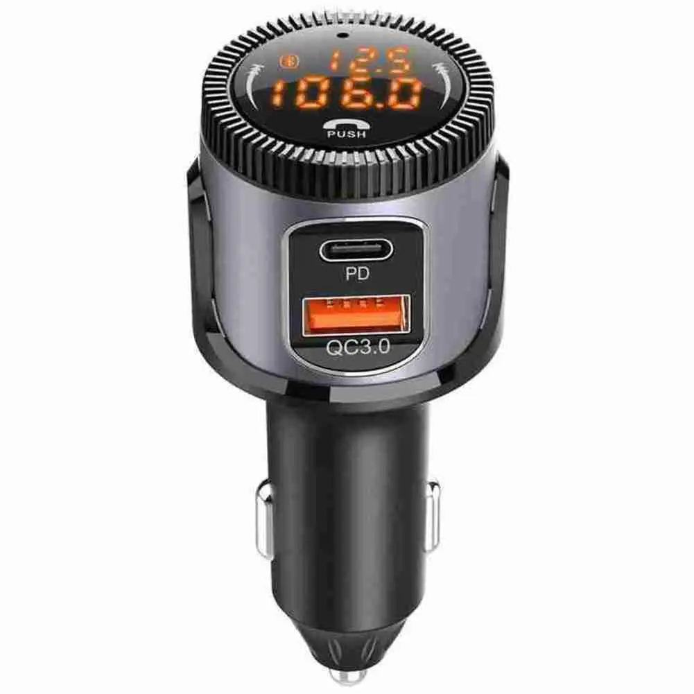 

Car Bluetooth-compatible 5.0 FM Transmitter Car QC3.0 Wireless Bluetooth Car Adapter Mp3 Music Player Car Kit