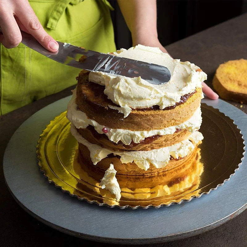 Профессиональный шпатель для глазировки тортов из нержавеющей стали прямая