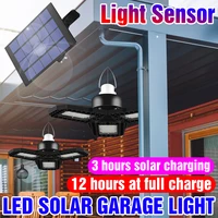 solar led bulb 60w 80w outdoor led solar power light garden lamp deformable led garage light waterproof portable emergency lamp