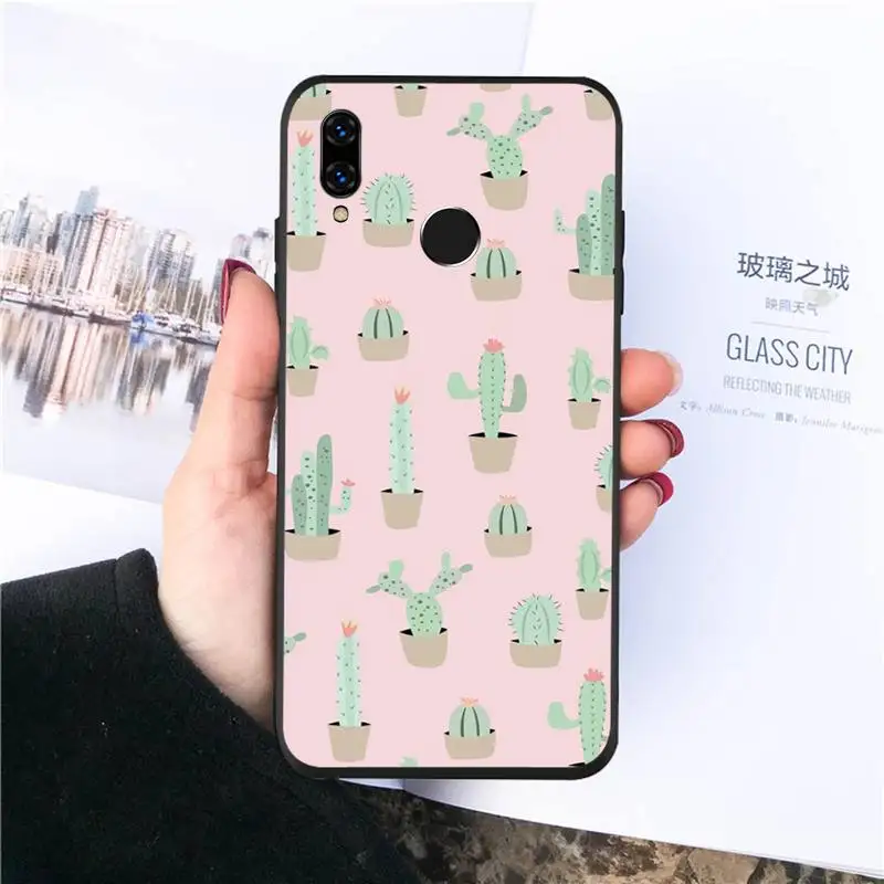 

Plant cactus pattern Phone Case For Huawei honor Mate P 10 20 30 40 Pro 10i 9 10 20 8 x Lite Luxury brand shell funda coque