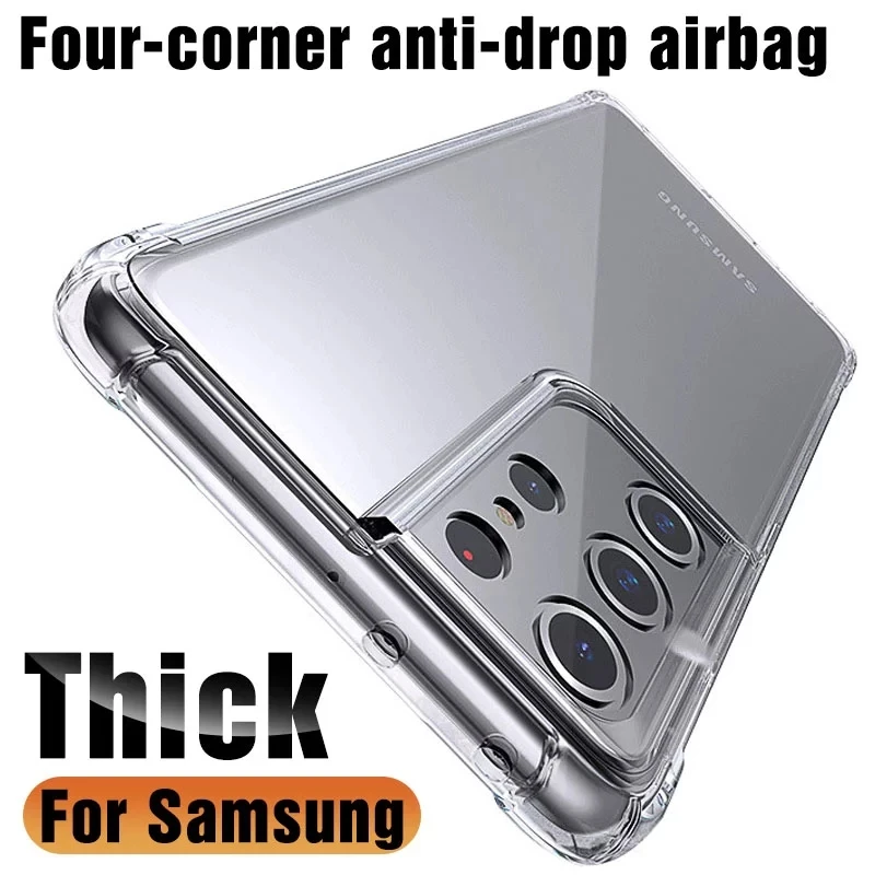 

Luxury Shockproof Silicone Case For Samsung Galaxy S21 S20 Ultra S8 S9 S10 Plus S10E For Note 20 10 8 9 Silicone Case Back Cover