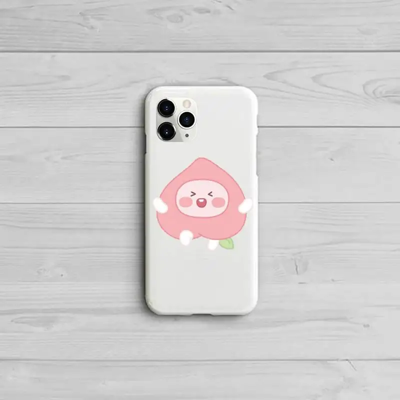 

Delicious Summer day Peache Phone Case Candy Color White for iPhone 11 pro XS MAX 8 7 6 6S Plus X 5S SE 2020 XR