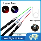 Лазерная указка, 5 мВт, высокомощная лазерная ручка для прицела, зеленая, синяя, красная точка, военный лазер, аксессуары для охоты, игрушки для кошек, зеленый лазер