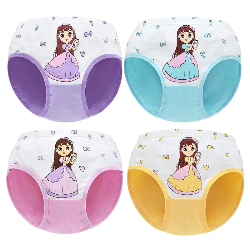 4 штуки в партии детские трусики боксеры для девочек трусы детей нижнее белье