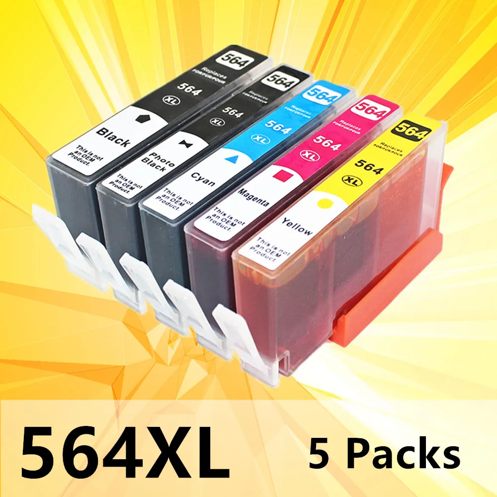 5 шт. 564XL совместимый чернильный картридж HP 564XL hp 564 564 для HP с чернилами HP deskjet 4610 4620 6512 6515 D5460/D5463/D5468/D7560 струйный принтер