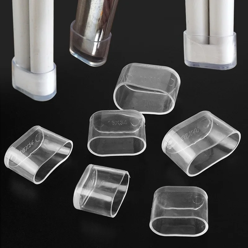 Противоскользящие силиконовые колпачки на ножки стула овальные трубные