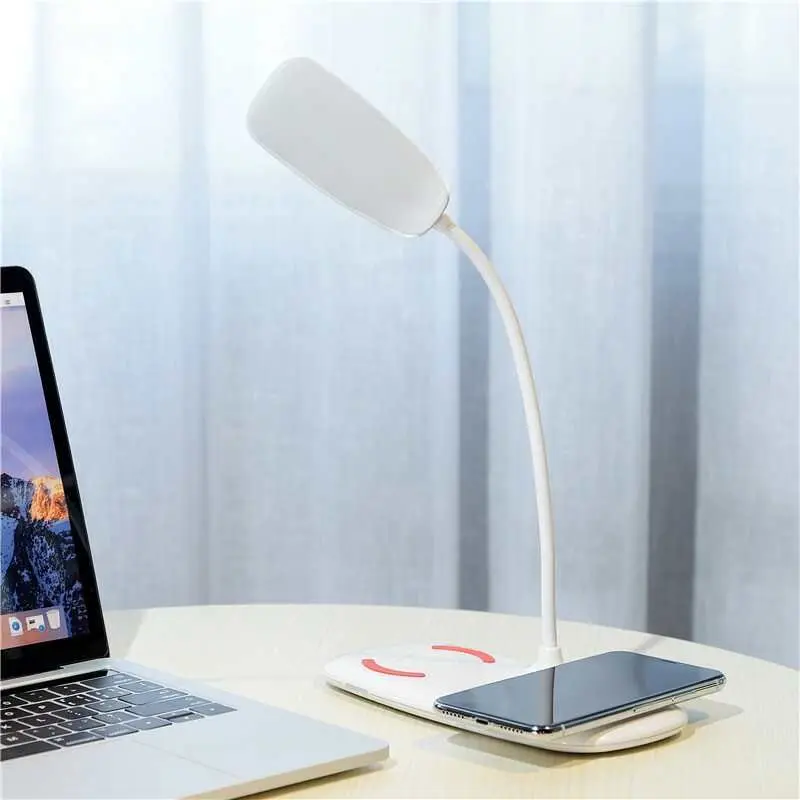 

Wireless Charging Desk Lamp Reading Eye Protection Night Lamp For iPhone 12 Mini Pro Max Xiaomi Multifunctional Wireless Charger