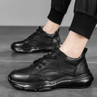 winter mens shoes fur platform warm non slip chef shoes black casual lace up sneaker comfortable sport sneakers for men