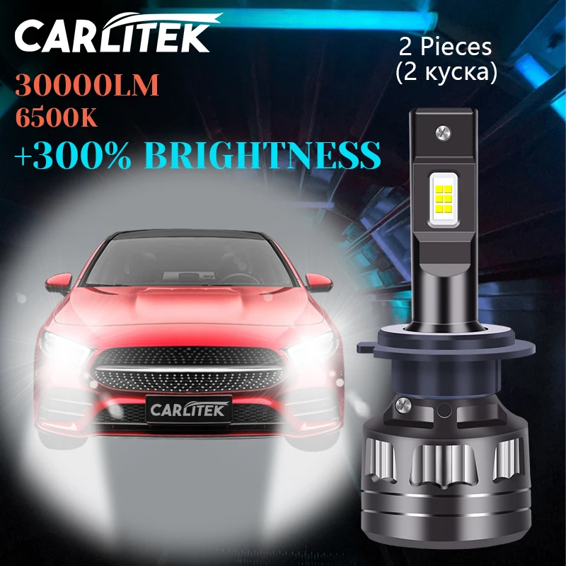 

Carlitek 30000LM H4 LED Headlight Bulbs Hi/Lo Beam 6500K CSP Chips H7 H11 H8 H9 9005 9006 HB3 HB4 Car Lights Canbus Error Free