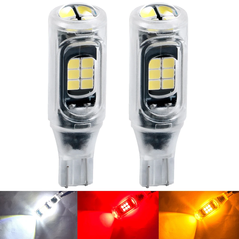 

2X Super Bright New T15 W16W WY16W LED Car Tail Brake Bulbs Turn Signals Canbus Auto Bcakup Reverse Lamp Light 921 912 6000K