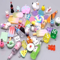 20pcs multicolor mixed style resin accessories charms pendants handmade jewelry diy earring necklace keychain