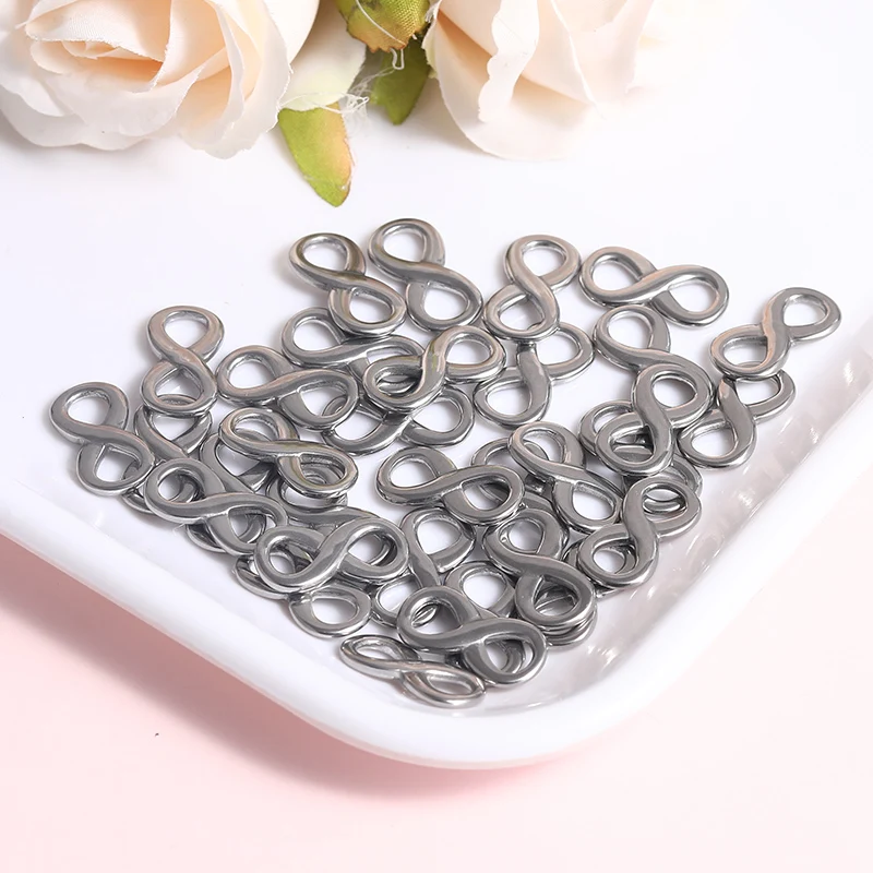 10 шт./лот оптовая продажа шармы в форме бесконечности для изготовления ювелирных