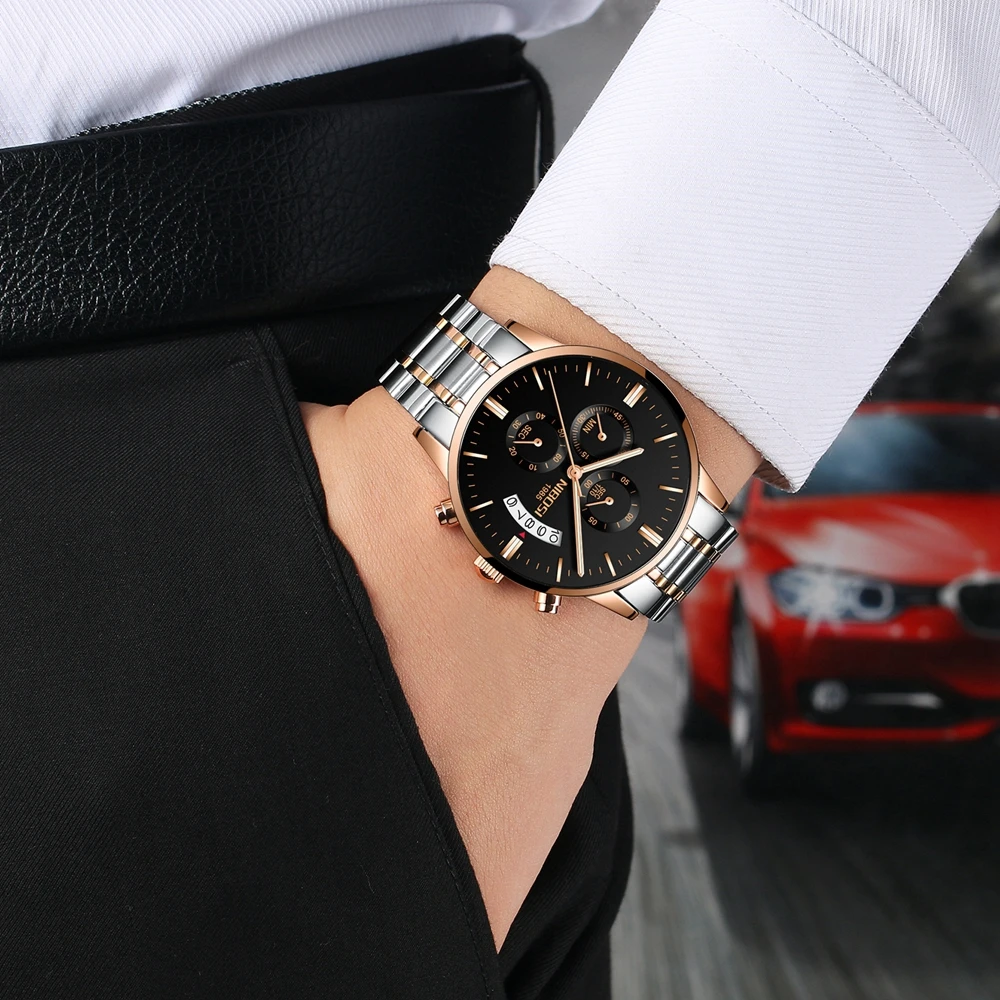 

NIBOSI 2020 Mens Watches Top Brand Luxury Men Blue Watch Military Sport Wristwatch Quartz Watch erkek saat Relogio Masculino