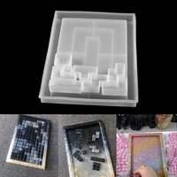 tetris silicone molds coaster tray crystal uv epoxy resin casting mold for home decoration kids game play diy jewelry making