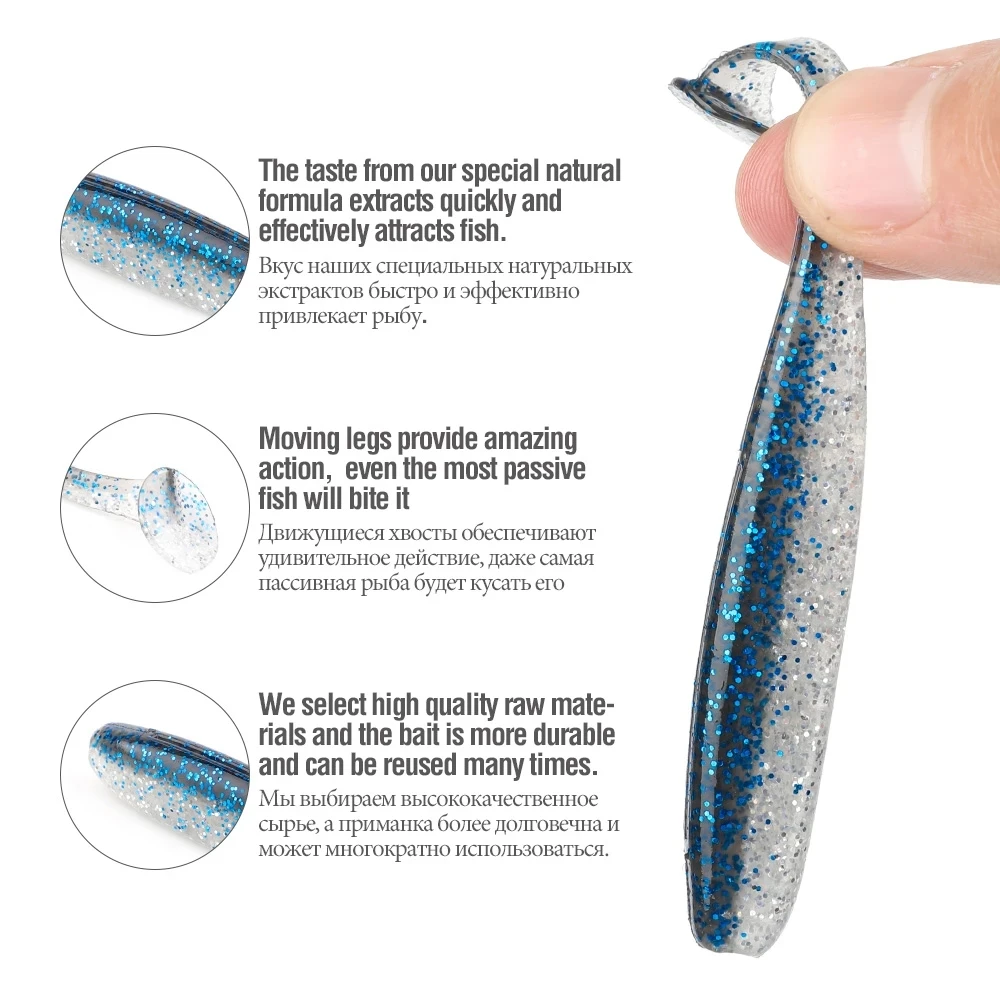 Горячая распродажа 10 шт./компл. Мягкие силиконовые искусственные двухцветные