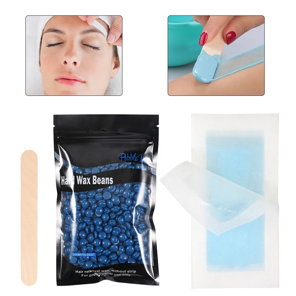 

3PCS Hair Removal Kit Wax Beads Hair Removal Kit Cream Set Wax Stick Dehairing Paper Female Physical Hair Remover For All Skin