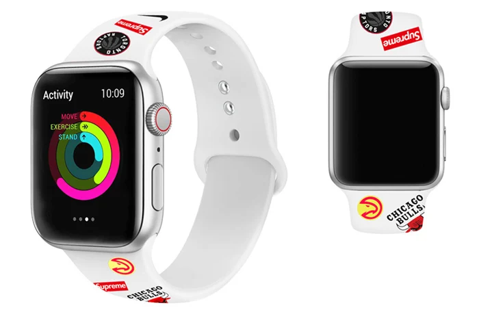 Баскетбольный силиконовый спортивный ремешок NBA для Apple Watch band 44 мм 42 мм iWatch 4 band 40 мм 38 мм Pulseira Fit correa Apple Watch 5 3