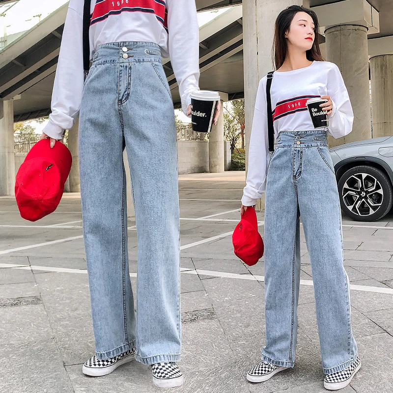 

2021 Denim Trousers Baggy Mom y2k High Waist Women's Fashion Jeans Oversize Pants For Girls Female