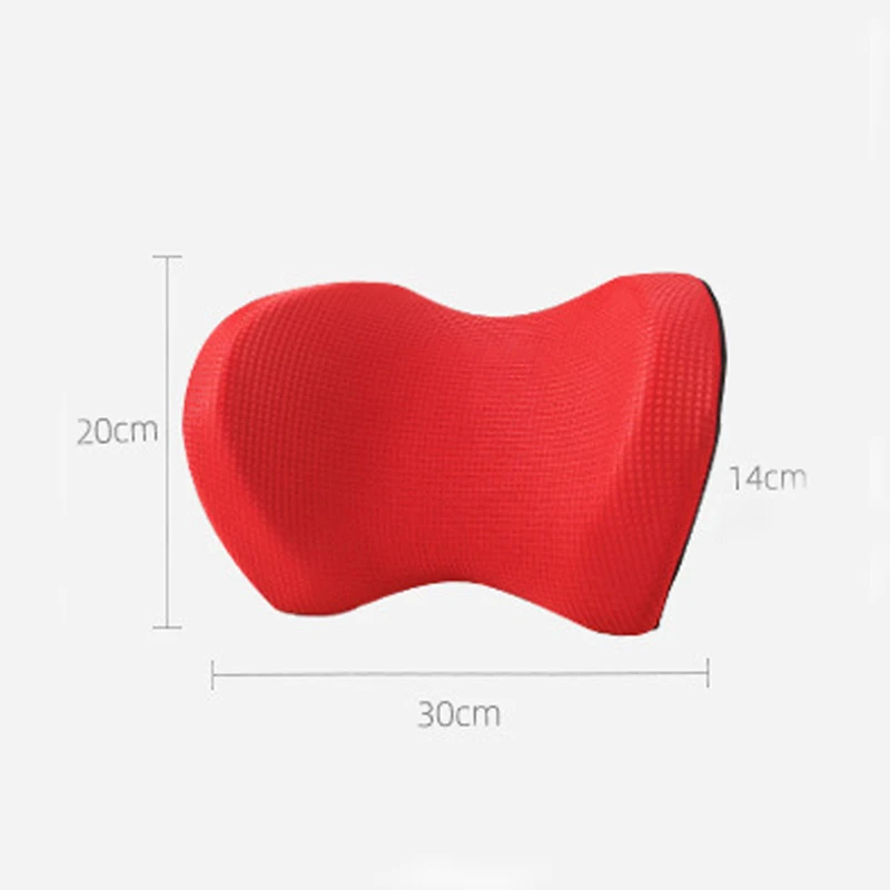 

JINSERTA Car Neck Pillow Seat Cool Breathable Mesh Auto Memory Foam Pillow Headrest Support Holder Covers Travel Home Office