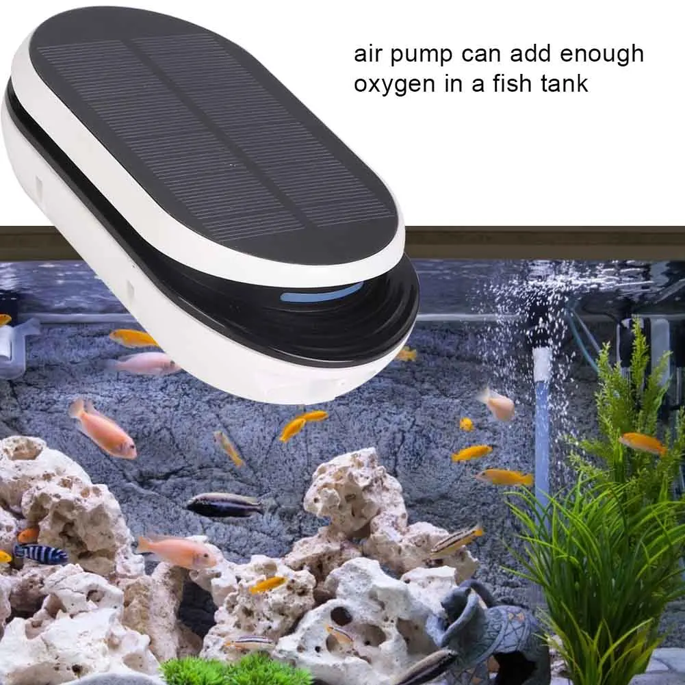 Аквариумный воздушный насос на солнечной батарее для пруда набор аквариума с