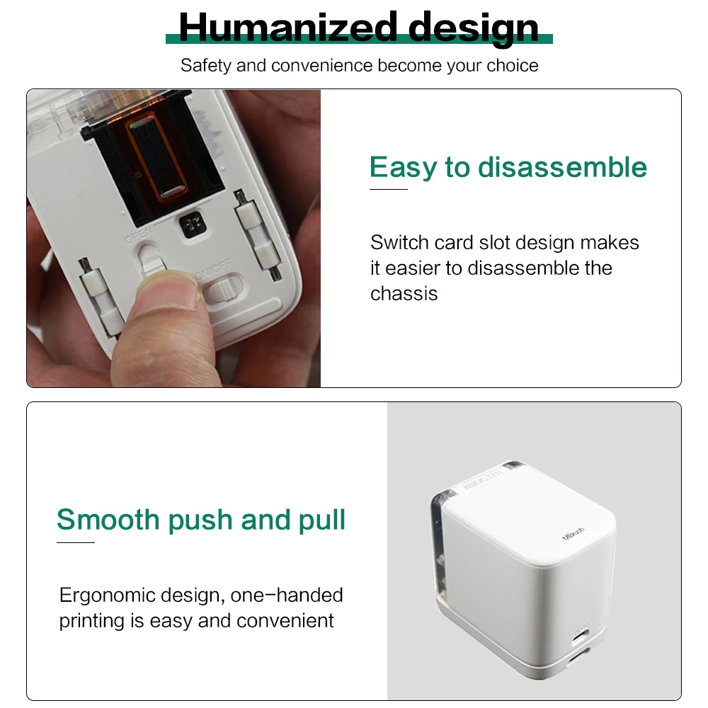 Портативный принтер портативный Полноцветный струйный Princube ручной для всех