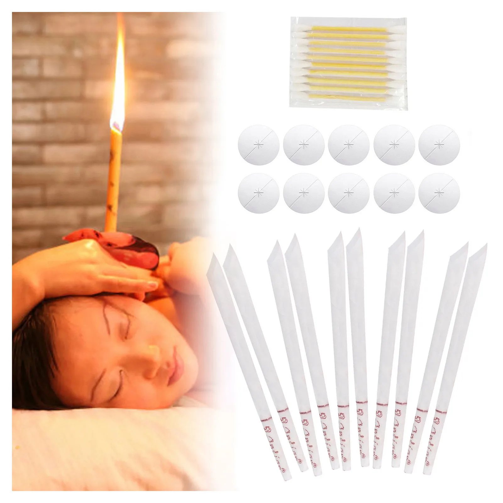

Ear Candling Cones Ear Wax Natural Clean Removal Beeswax Propolis Indiana Therapy Fragrance Candle Relaxation Candling Cone