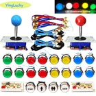 Аркада jostick botones Нулевая задержка аркадный Шкаф DIY Набор для 5 в led кнопочный ZIPPY джойстик 1 и 2 игрока кнопка запуска монет