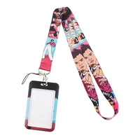 fd0263 singer lanyard for fans hang rope keycord usb id card badge holder keychain diy card cover with lanyards gift
