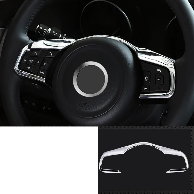 Lsrtw2017 жемчужный Хром abs Автомобильный руль trims для jaguar f xe pace xf 2016 2017 2018 2019|Лепнина
