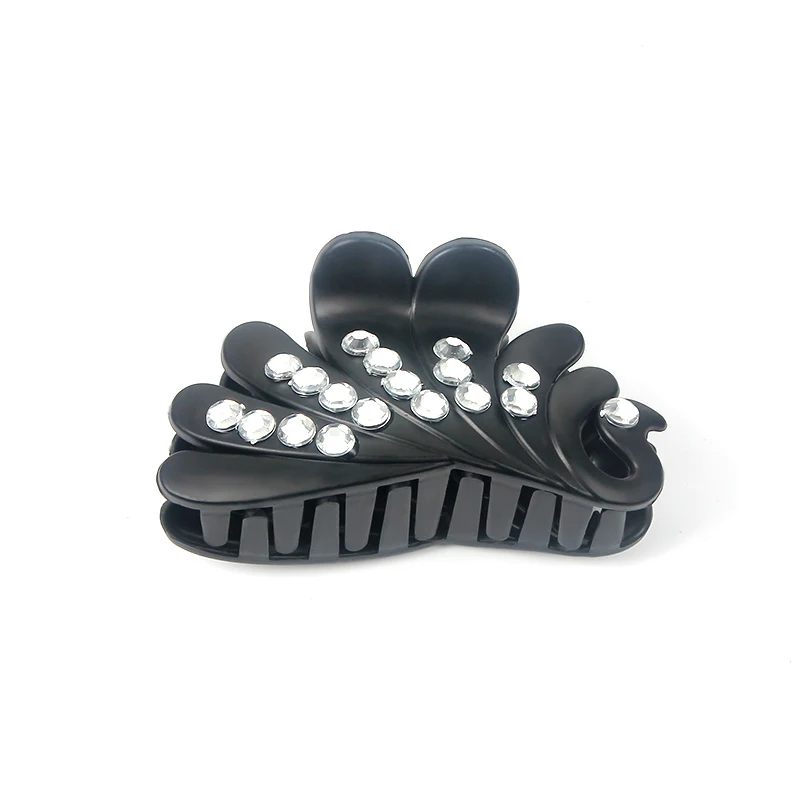 

Classic Acrylic Hair Claws Ladies Rhinestone Hair Clips Plastic Swan Flower Shape Elegant Hair Accessories for Women Daily Use