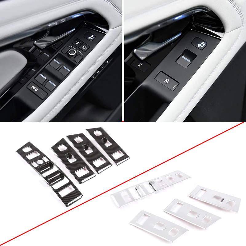 LHD для Range Rover Evoque 2020 кнопки переключения стеклоподъемника из углеродного волокна