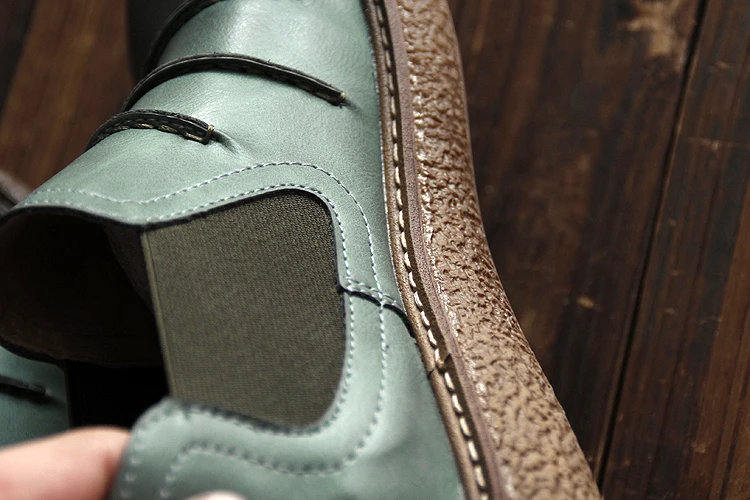 Careaymade-New original retro women's shoes,thick sole single shoes,large head handmade shoes,artistic doll shoes,6 colors