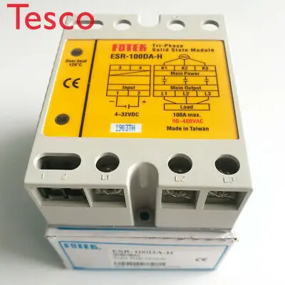 

ESR-100DA-H New Original FOTEK 3-phase DC to AC High Power SSR 90-480VAC 100A Solid State Module Price