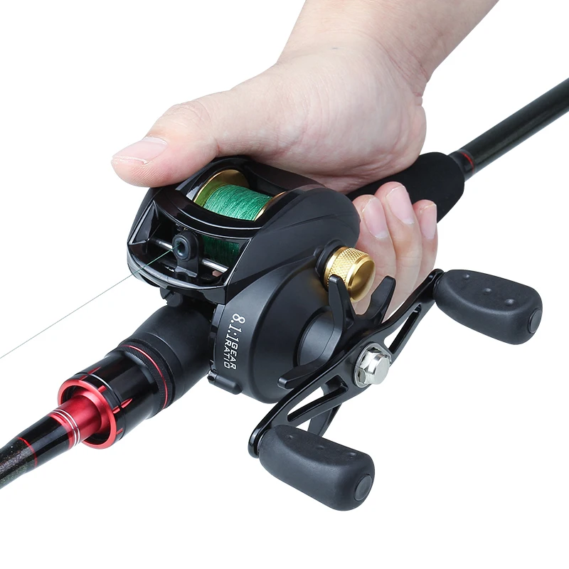 

LINNHUE 2021 Baitcasting Reel High Speed 8.1:1 12+1BB Max Drag 8KG Bait Casting Reel Fishing Reels Coil Wheel Magnetic Brake